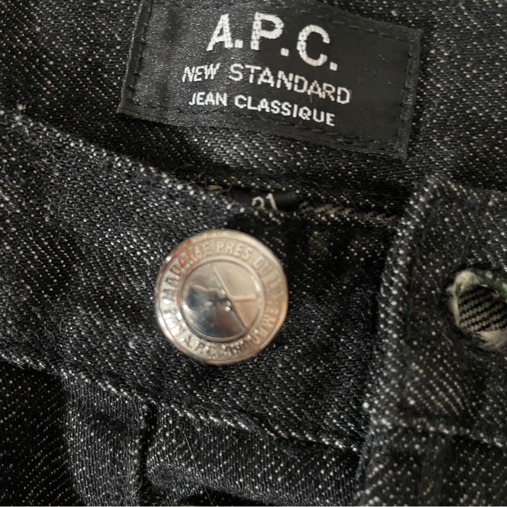 A.P.C. Black Straight Jeans Minimalist Design